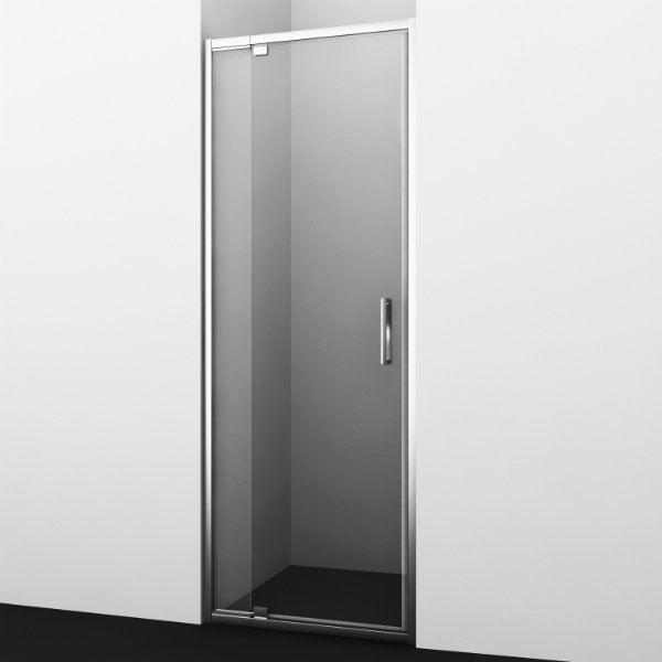 Душевая дверь WasserKRAFT Berkel WasserSchutz 48P27 80x200, стекло прозрачное, профиль серебристый - фото 1