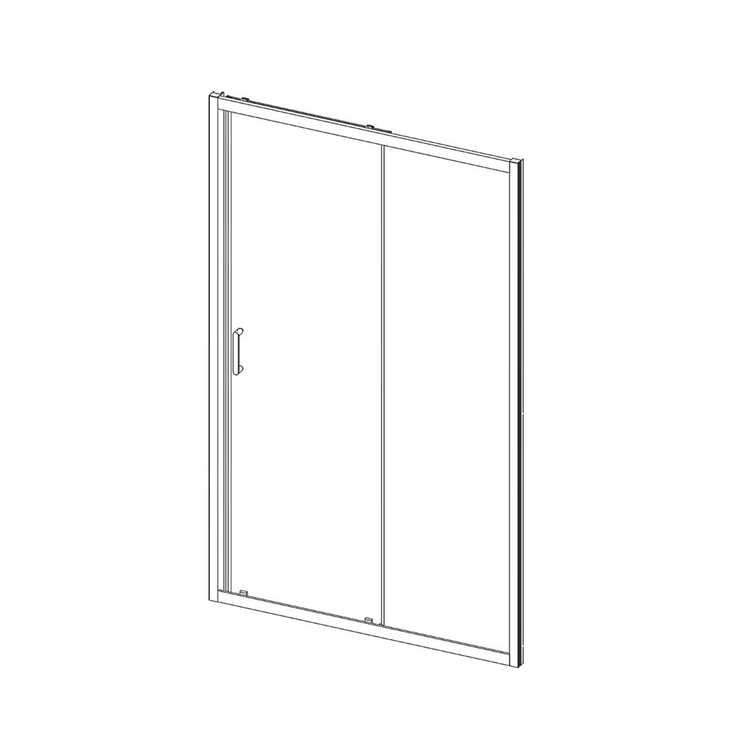 Душевая дверь Vincea Alpha VDS-3AL 120x190, стекло прозрачное, профиль брашированное золото - фото 1