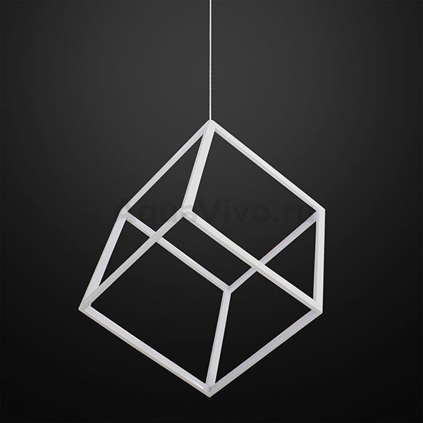 Подвесной светильник Citilux Куб CL719300, арматура белая, плафон металл / полимер белый, 53х53 см - фото 1