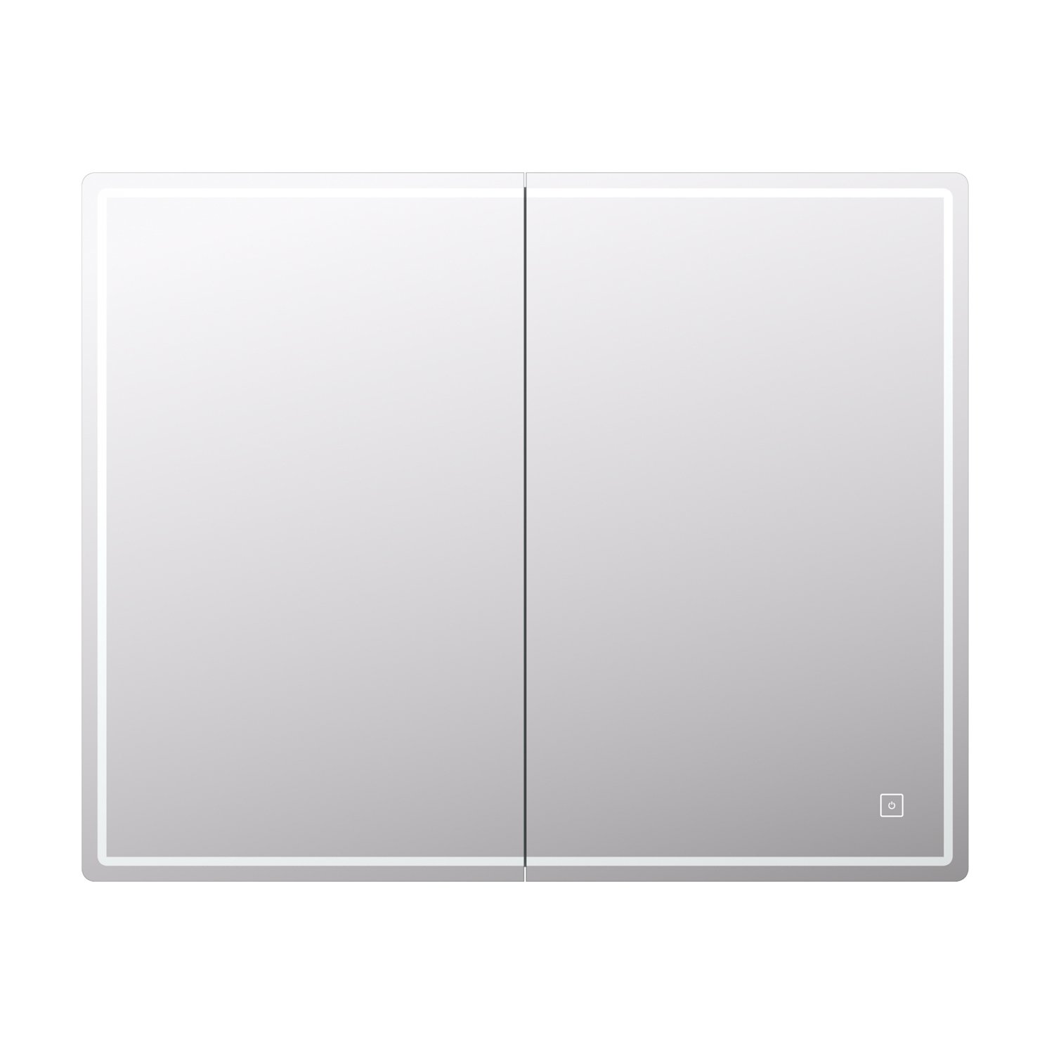 Шкаф-зеркало Vigo Geometry 80, с подсветкой, цвет белый