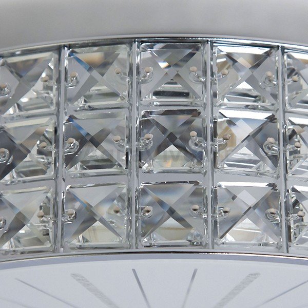 Потолочный светильник Citilux Портал CL324131, арматура хром, плафон стекло / хрусталь прозрачный, 31х31 см