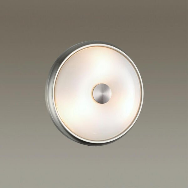 Настенно-потолочный светильник Odeon Light Pelow 4957/2, арматура никель, плафон стекло белое - фото 1
