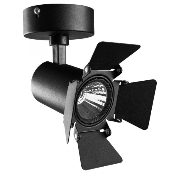 Спот Arte Lamp Falena A6709AP-1BK, арматура черная, плафон металл черный, 9х18 см