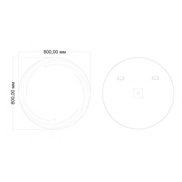 Зеркало Art & Max Romantic 80x80, с подсветкой и диммером - фото 1