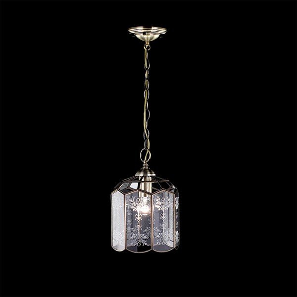 Подвесной светильник Citilux Витра-2 CL442210, арматура бронза, плафон стекло прозрачное, 22х22 см