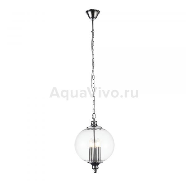 Подвесной светильник ST Luce Lateria SL362.103.03, арматура металл, цвет хром, плафон стекло, цвет прозрачный