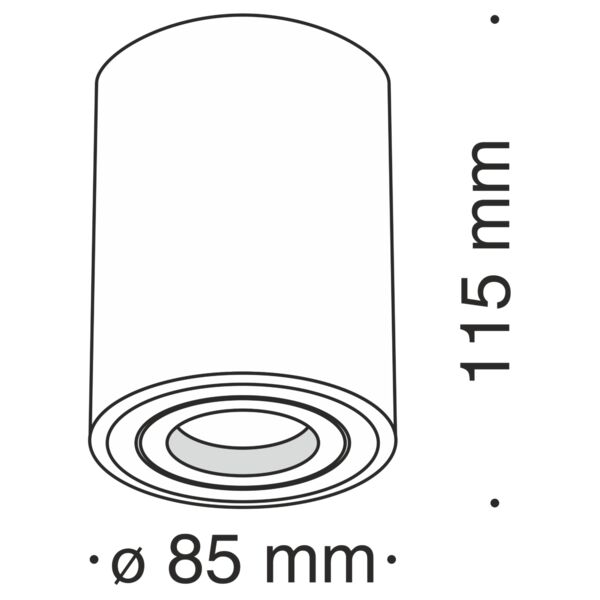 Потолочный светильник Maytoni Technicali Atom C016CL-01B, арматура черная