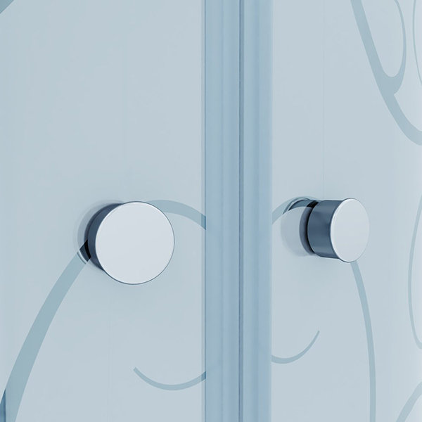 Душевой уголок Тритон Стандарт 100x100, стекло прозрачное с узором, профиль белый - фото 1