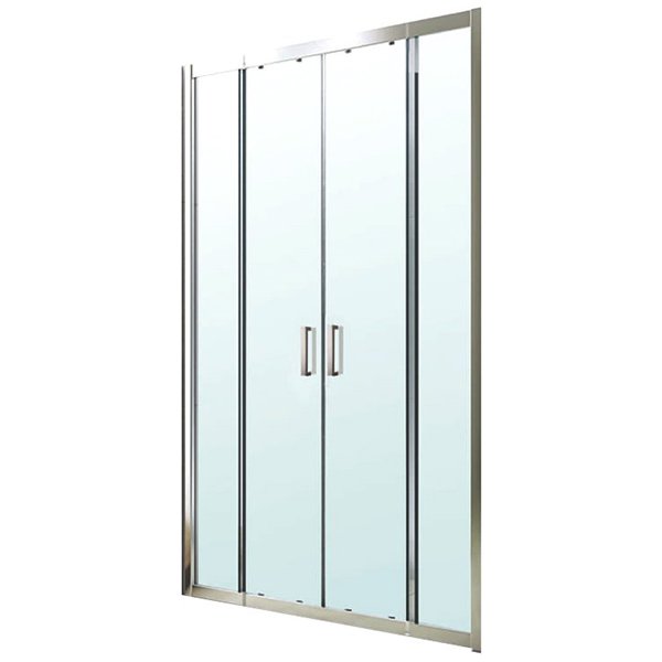 Душевая дверь Berges Porta 120-140, стекло прозрачное, профиль хром сильвер