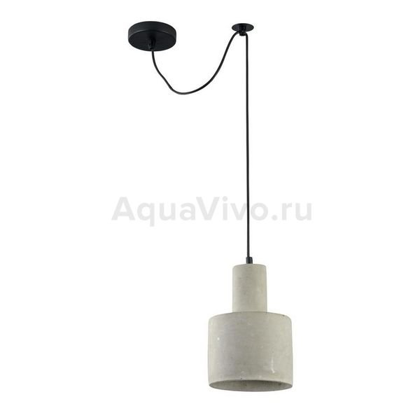Подвесной светильник Maytoni Broni T439-PL-01-GR, арматура цвет черный, плафон/абажур цемент, цвет серый