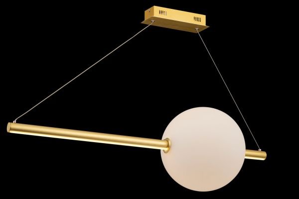 Подвесной светильник Maytoni Freccia MOD063PL-L30G3K, арматура золото, плафон стекло бежевое