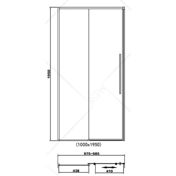 Душевая дверь RGW Stilvoll SV-12 100x195, стекло прозрачное, профиль хром