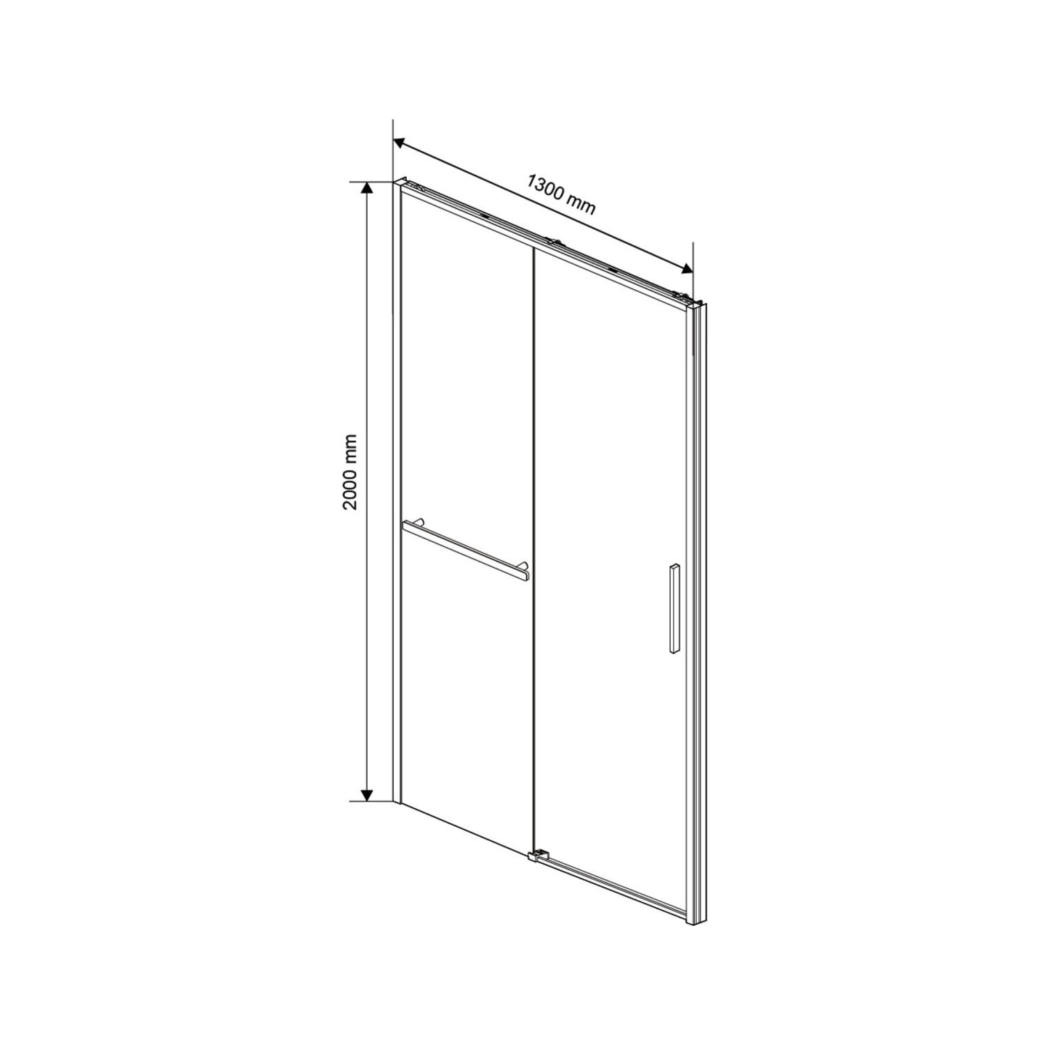 Душевая дверь Vincea Slim Soft VDS-1SS 130x200, с доводчиком, с полотенцедержателем, стекло прозрачное, профиль хром - фото 1