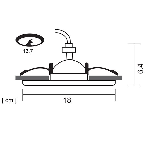 Точечный светильник Arte Lamp Apus A6664PL-1BK, арматура черная, 18х18 см - фото 1