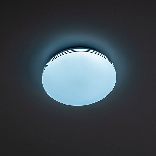 Потолочный светильник Citilux Симпла CL714240V, арматура белая, плафон полимер белый / хром, 29х29 см - фото 1