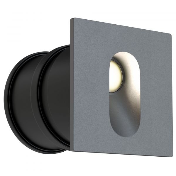 Точечный светильник Maytoni Via Urbana O022-L3GR, арматура серая, плафон металл черный