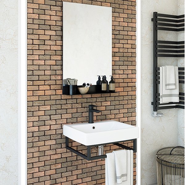 Мебель для ванной Sanflor Тайлер 50, цвет черный муар - фото 1