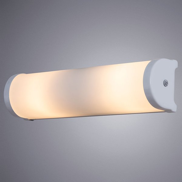 Настенный светильник Arte Lamp Aqua-Bara A5210AP-2WH, арматура белая, плафон стекло белое, 32х9 см