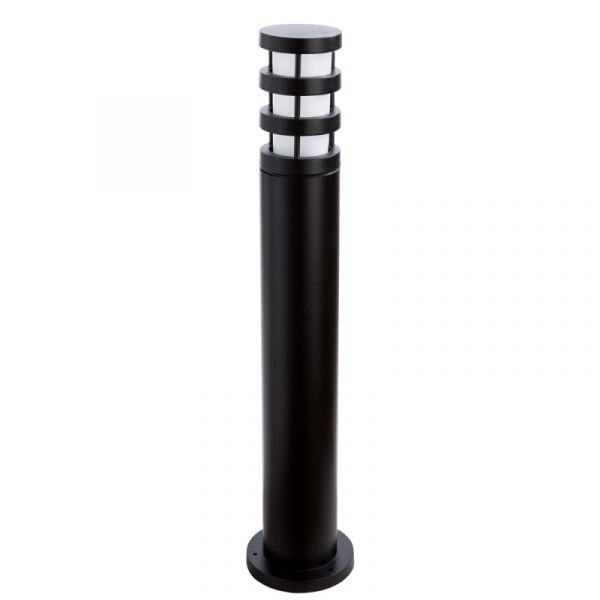 Наземный светильник Arte Lamp Portica A8371PA-1BK, арматура цвет черный, плафон/абажур стекло, цвет белый