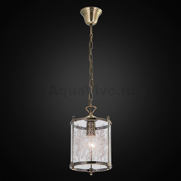 Подвесной светильник Citilux Версаль CL408113, арматура бронза, плафон стекло прозрачное, 19х19 см
