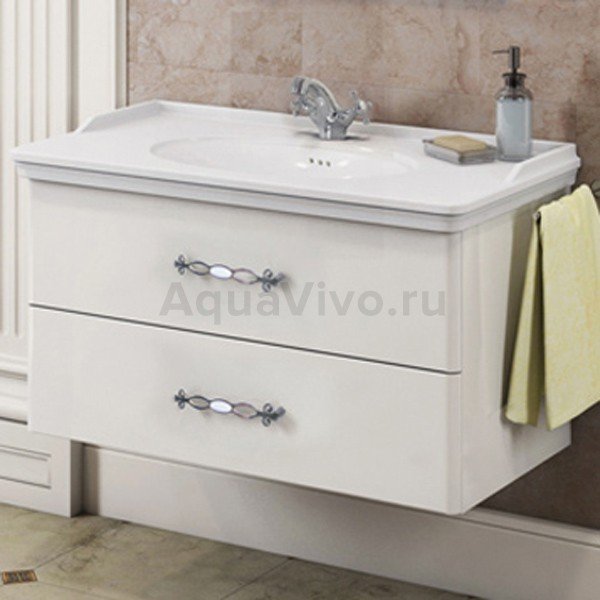Мебель для ванной Comforty Неаполь 100, цвет белый глянец