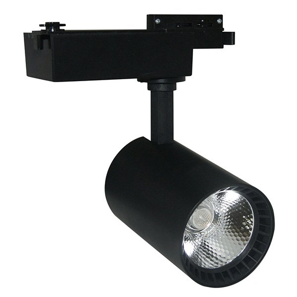 Трековый светильник Arte Lamp Vinsant A2664PL-1BK, арматура черная, плафон пластик черный, 9х14 см