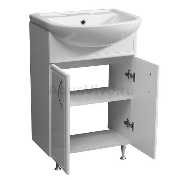 Мебель для ванной Stella Polar Концепт 55, напольная, цвет белый