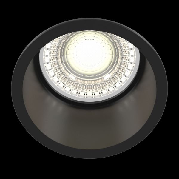 Встраиваемый светильник Maytoni Technical Reif DL049-01B, арматура черная, плафон металл черный