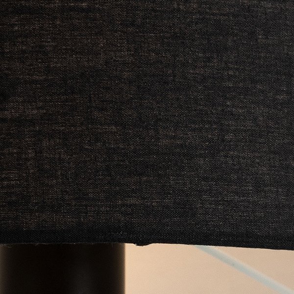 Торшер Arte Lamp Combo A2070PN-1BK, арматура черная / бежевая, плафон ткань белая, 38х38 см - фото 1