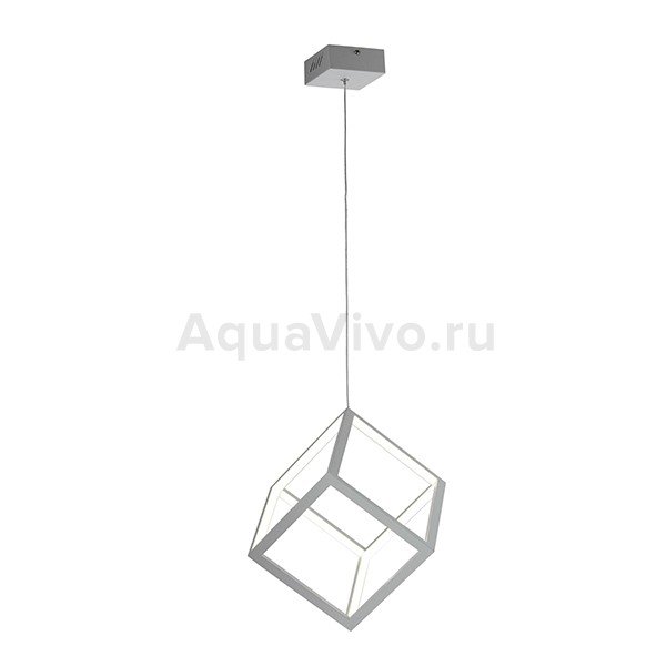 Подвесной светильник Citilux Куб CL719200, арматура белая, плафон металл / полимер белый, 36х36 см
