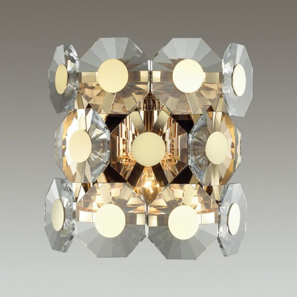 Настенный светильник Odeon Light Tokata 4974/1W, арматура золото, плафон хрусталь прозрачный - фото 1