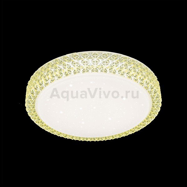 Потолочный светильник Citilux Кристалино CL705022, арматура белая, плафон полимер белый / желтый, 40х40 см