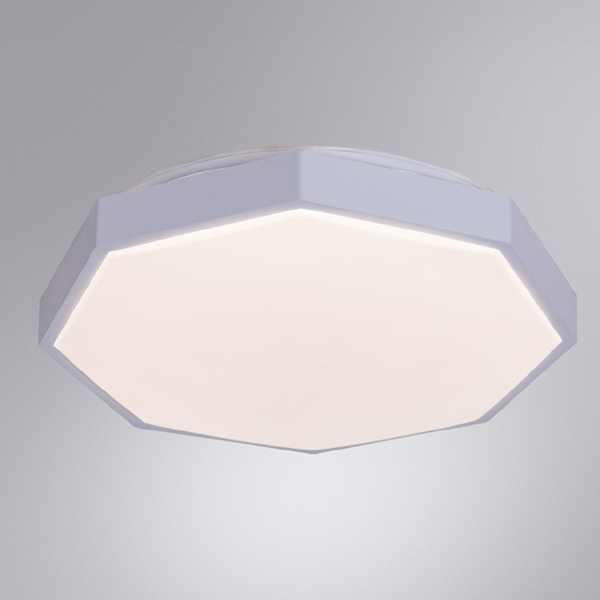 Потолочный светильник Arte Lamp Kant A2659PL-1WH, арматура белая, плафон пластик белый, 47х47 см