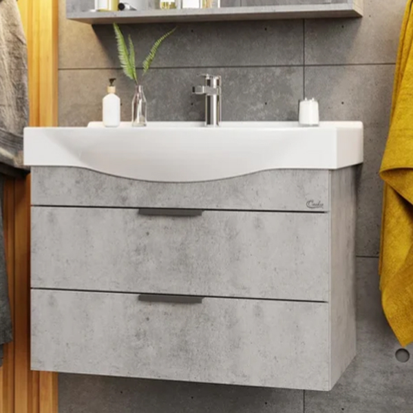 Мебель для ванной Оника Девис 80.13, цвет бетон чикаго