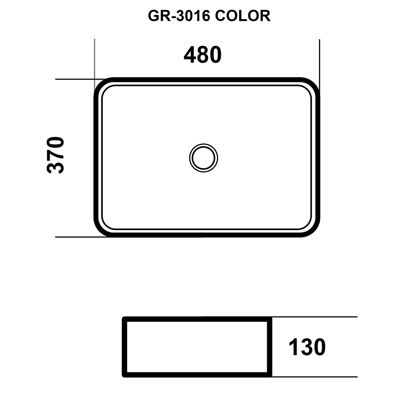 Раковина Grossman Color GR-3016 BRM накладная, 48x37 см, цвет коричневый матовый - фото 1