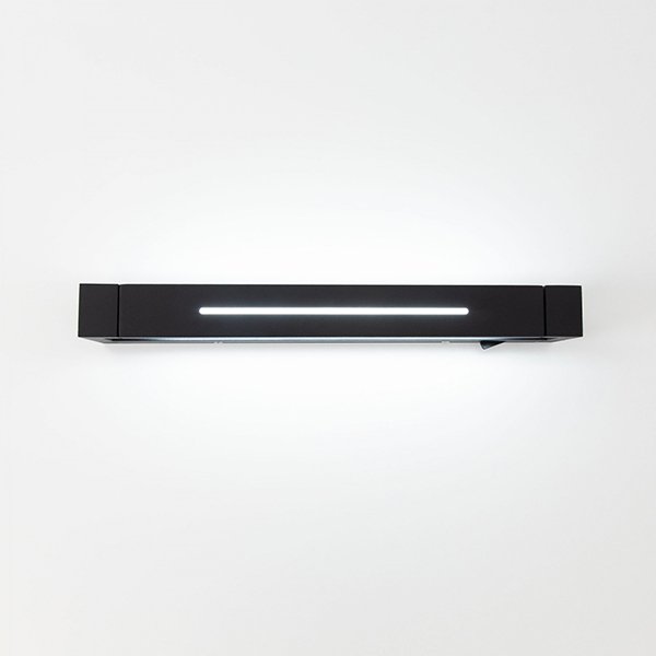 Настенный светильник Citilux Визор CL708241N, арматура черная, плафон полимер белый, 40х9 см - фото 1