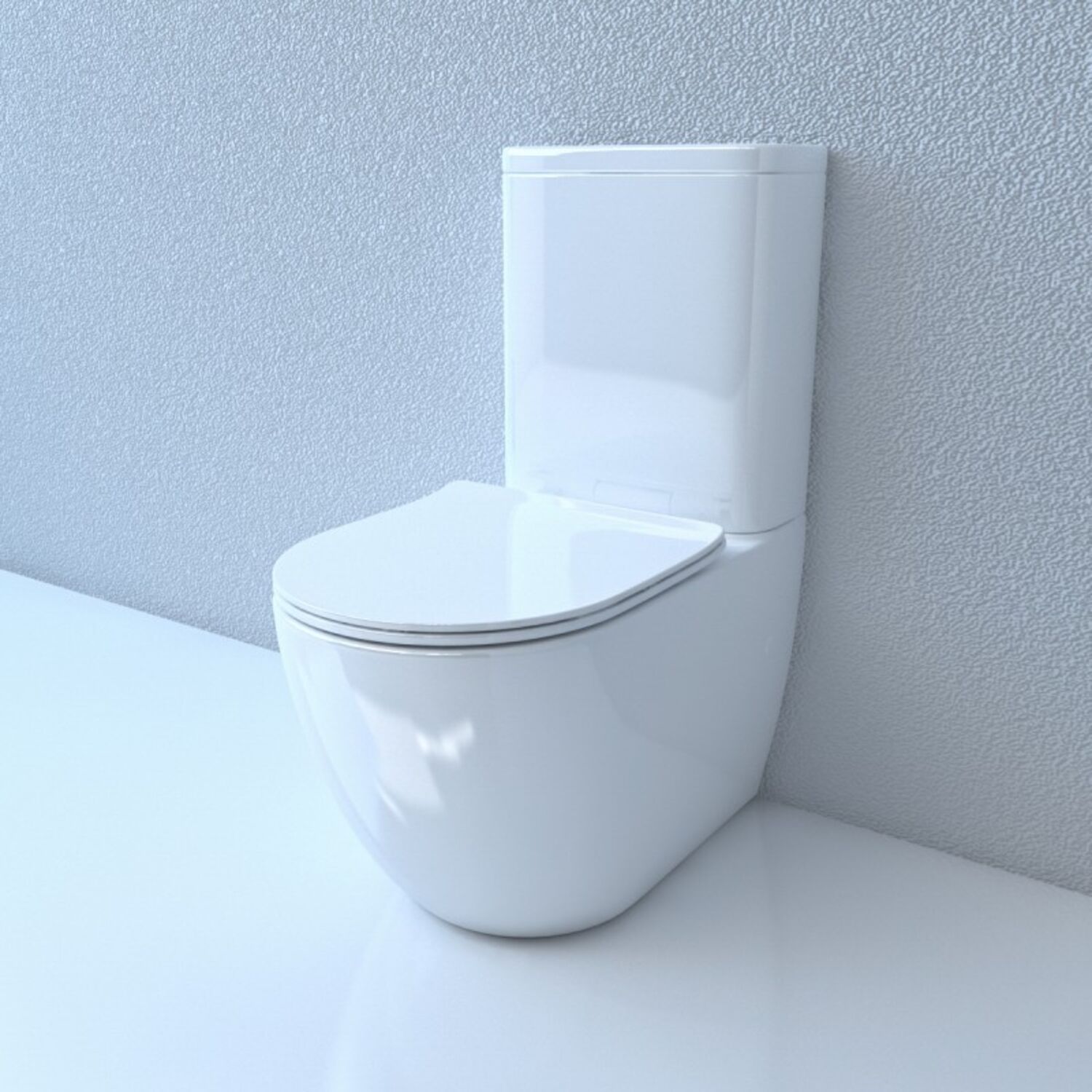 Унитаз Esbano Fortex-N Glossy White напольный, безободковый, с сиденьем микролифт, цвет белый - фото 1