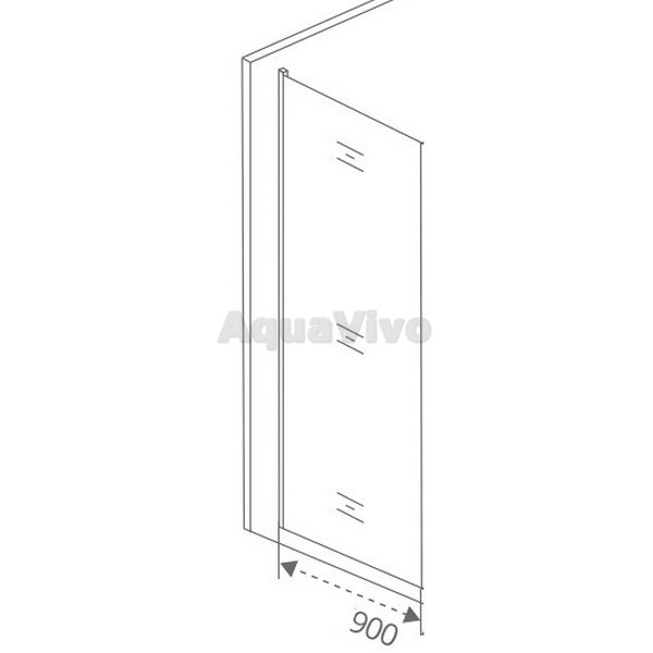 Боковая стенка Good Door Orion SP-90-C-CH 90, стекло прозрачное, профиль хром - фото 1