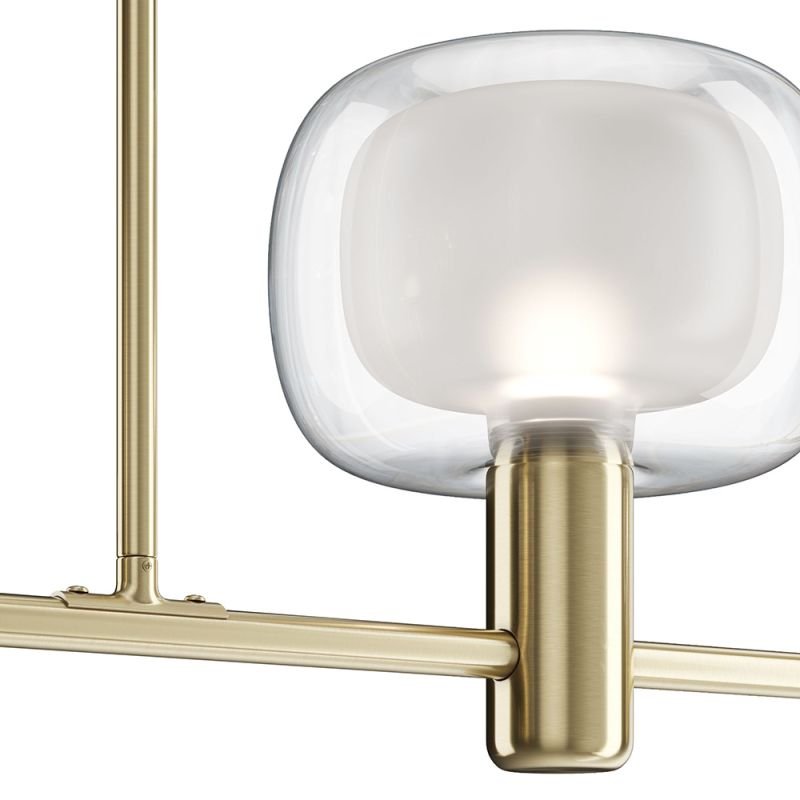 Подвесной светильник Maytoni Vision MOD411PL-03G, арматура золото, плафоны стекло прозрачное, 104х18 см