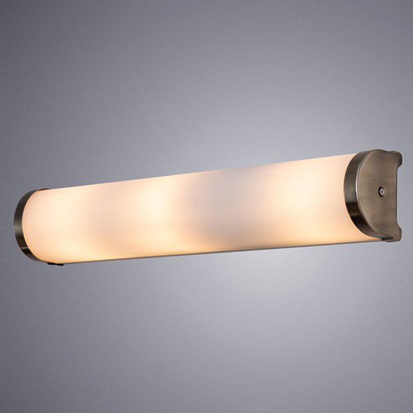 Настенный светильник Arte Lamp Aqua-Bara A5210AP-3AB, арматура хром, плафон стекло белое, 45х9 см