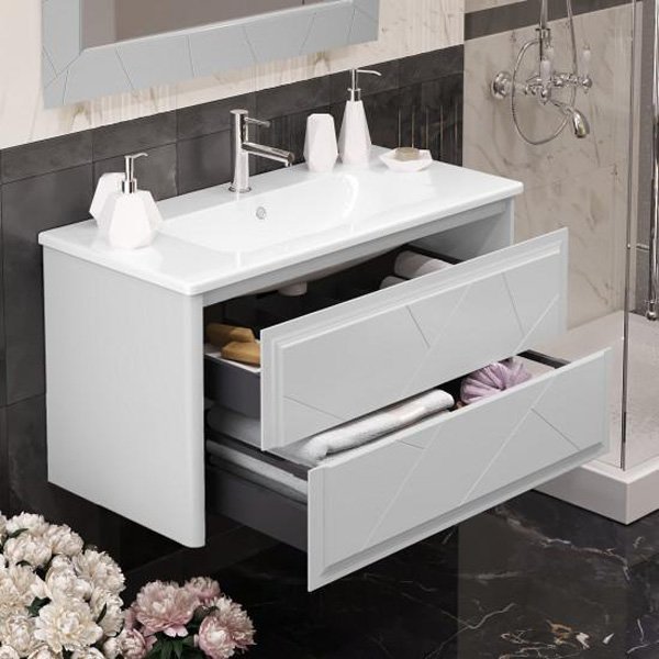 Мебель для ванной Опадирис Луиджи 100, цвет белый матовый - фото 1