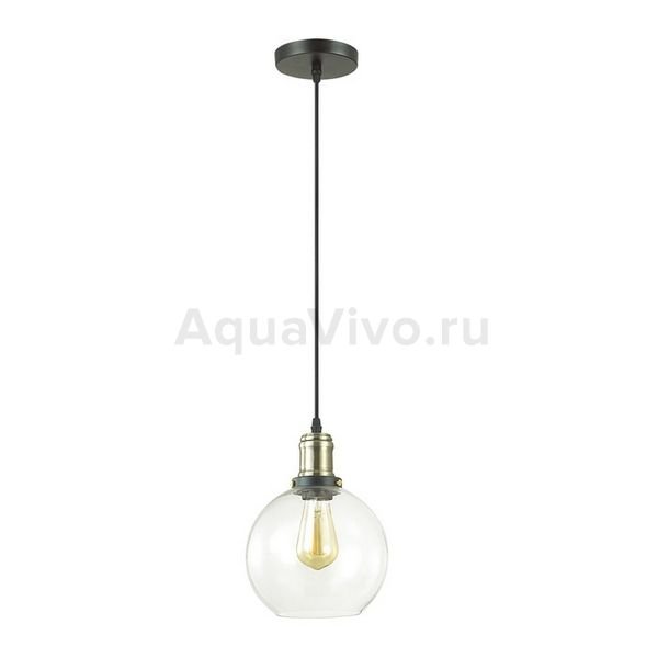 Подвесной светильник Lumion Kit 3684/1, арматура цвет черный, плафон/абажур стекло, цвет прозрачный