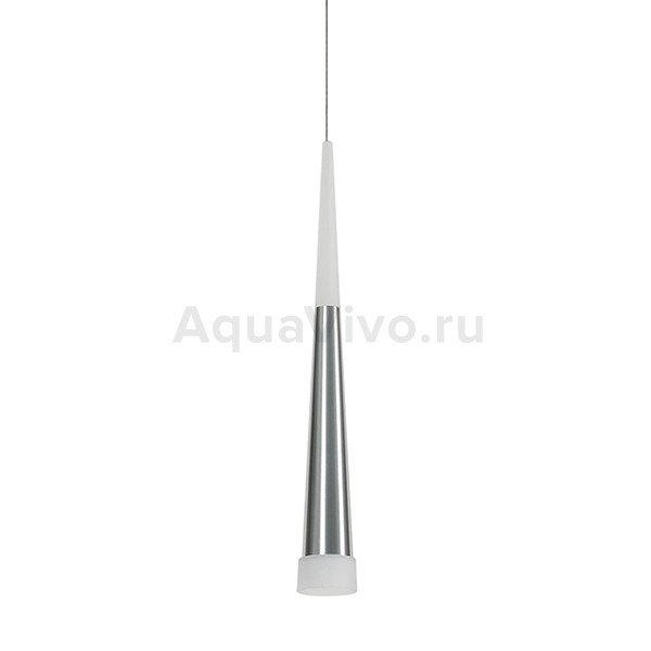 Подвесной светильник Citilux Вегас CL227010, арматура хром, плафон полимер белый / хром, 7х7 см