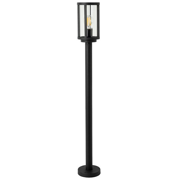 Садовый светильник Arte Lamp Toronto A1036PA-1BK, арматура черная, плафон стекло прозрачное, 13х13 см