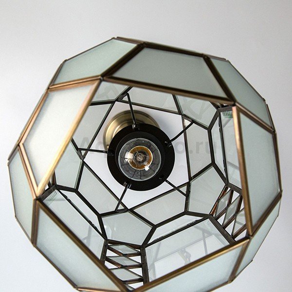 Подвесной светильник Citilux Фасет CL441212, арматура бронза, плафон стекло прозрачное, 20х20 см