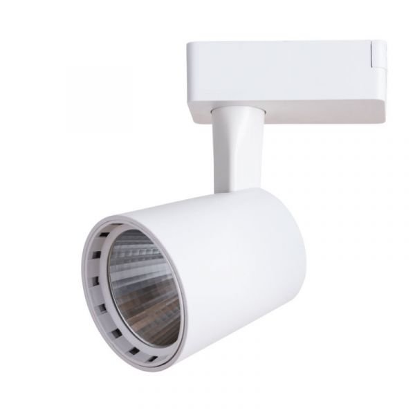 Трековый светильник Arte Lamp Atillo A2315PL-1WH, арматура белая, плафон металл белый, 8х9 см