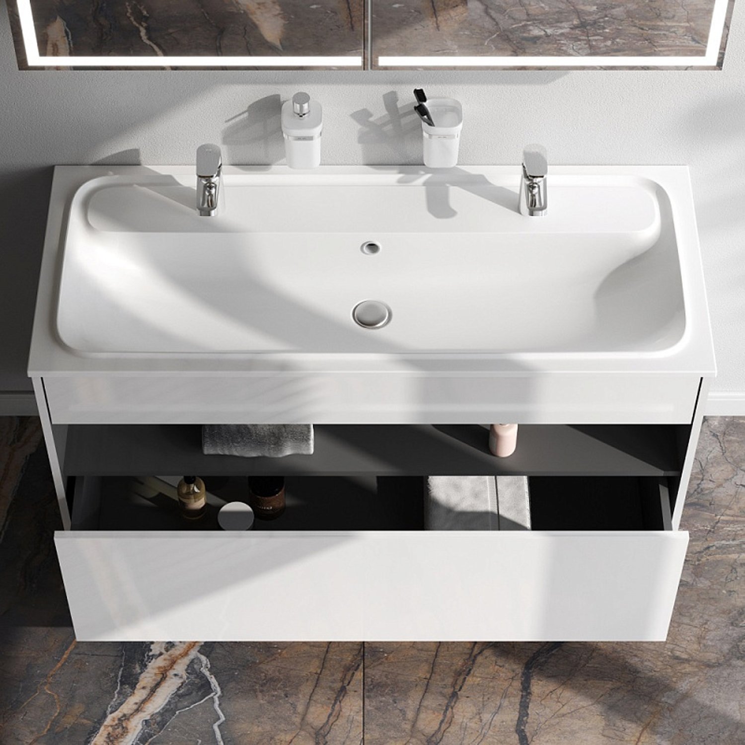 Мебель для ванной AM.PM Func 120, цвет белый глянец - фото 1