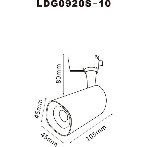 Трековый светильник Arte Lamp Barut A4561PL-1BK, арматура черная, плафон металл черный, 11х5 см