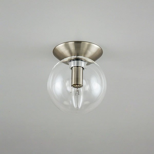 Потолочный светильник Citilux Томми CL102511, арматура хром матовый, плафон стекло прозрачное, 15х15 см - фото 1