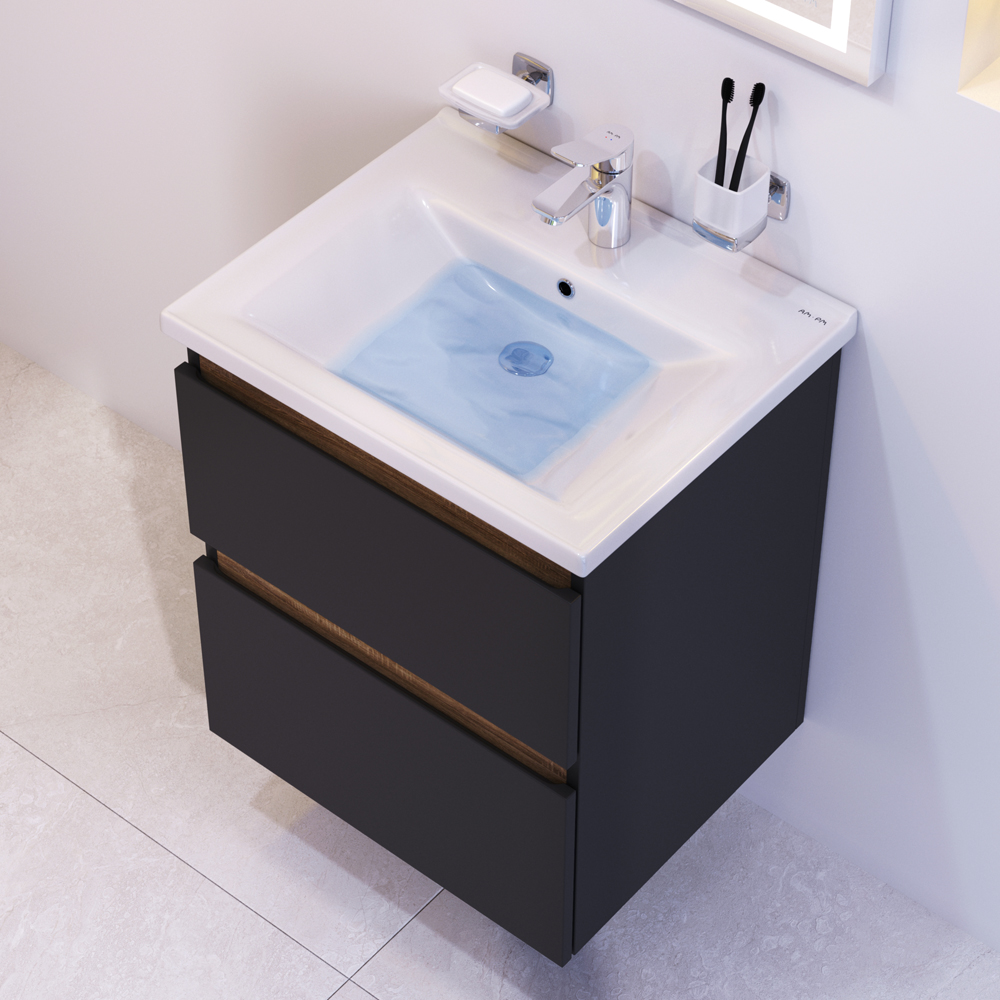 Мебель для ванной AM.PM X-Joy 55 подвесная, цвет черный матовый - фото 1